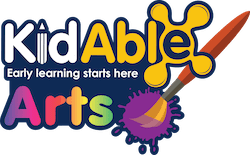 โลโก้โปรแกรมศิลปะ KidAble | โปรแกรมศิลปะและงานฝีมือสำหรับเด็ก | KidAble สำหรับเด็กอายุ 3-12 ปี